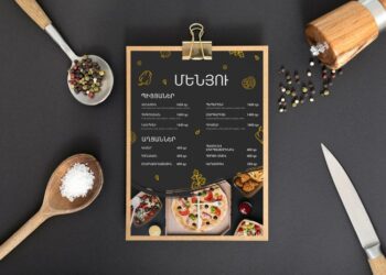 menu design on Behance