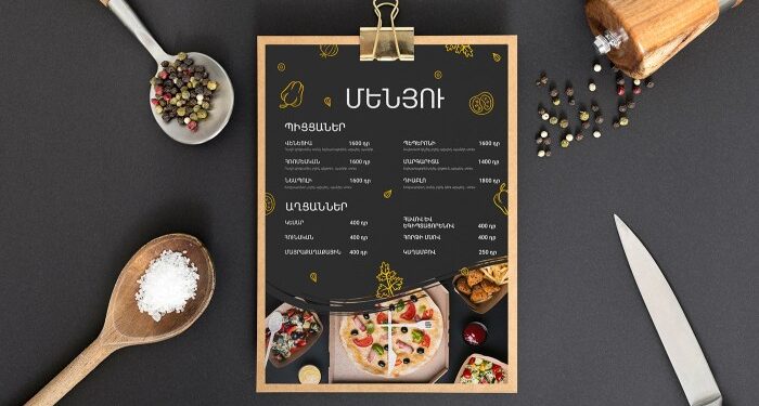 menu design on Behance